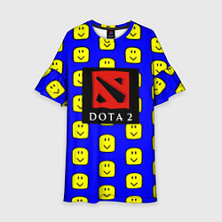 Платье клеш для девочки Dota smile pattern, цвет: 3D-принт