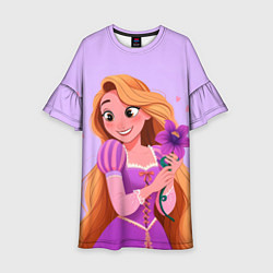 Платье клеш для девочки Rapunzel - big pictures, цвет: 3D-принт
