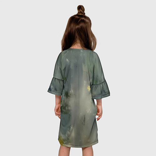 Детское платье Бэтмен зеленые краски / 3D-принт – фото 4