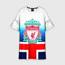 Платье клеш для девочки Liverpool Англия, цвет: 3D-принт