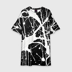 Детское платье Брызги белой краски