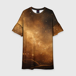 Детское платье Песочный фон со звездами