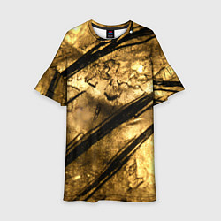 Детское платье Золото с черной текстурой