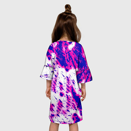 Детское платье Monster energy краски гранж / 3D-принт – фото 4