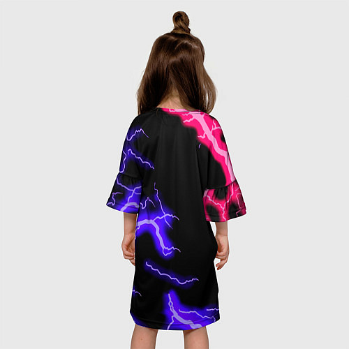 Детское платье Monster energy неоновый шторм / 3D-принт – фото 4
