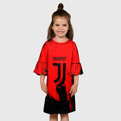 Платье клеш для девочки Ювентус jujym, цвет: 3D-принт — фото 2