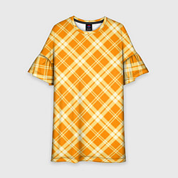 Детское платье Жёлтый крупная клетка