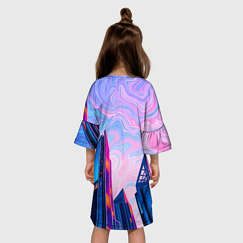 Детское платье Абстракция с небоскребами / 3D-принт – фото 4