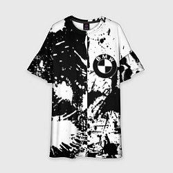 Детское платье BMW черно белые краски