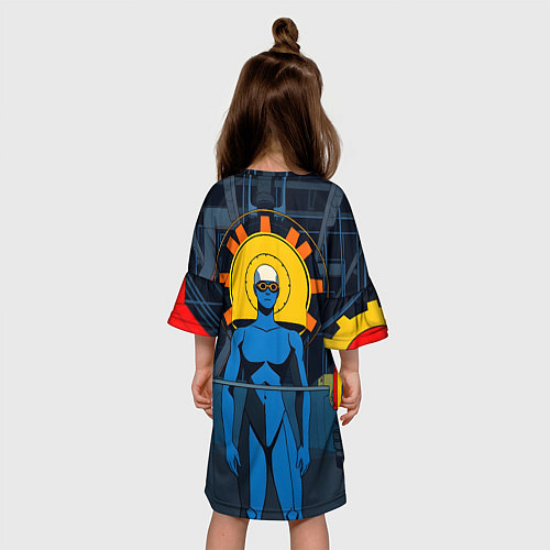 Детское платье Ретро фантастика / 3D-принт – фото 4