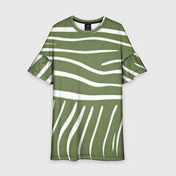 Детское платье Полоски зеленой зебры