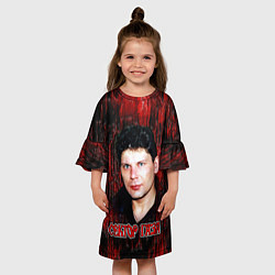 Платье клеш для девочки Сектор газа фото Юрий Хой, цвет: 3D-принт — фото 2