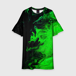 Детское платье Color green black