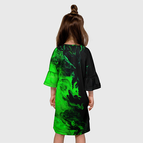 Детское платье Color green black / 3D-принт – фото 4