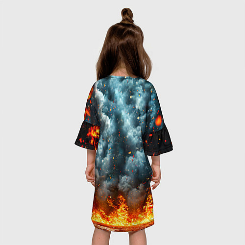 Детское платье Крав-мага боец в огне / 3D-принт – фото 4