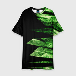 Детское платье Color green black