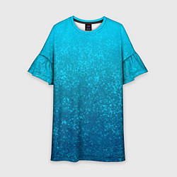 Детское платье Лазурный голубой текстурный градиент