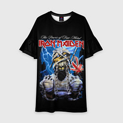 Платье клеш для девочки Powerslave Iron Maiden - мумия, цвет: 3D-принт