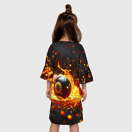 Детское платье Бильярдные шары в огне / 3D-принт – фото 4