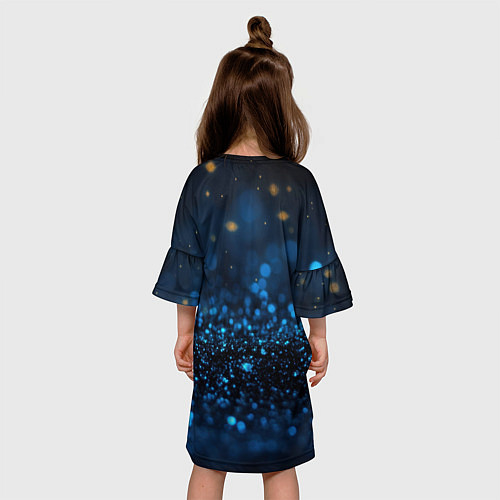 Детское платье Боке блестяшки на черном / 3D-принт – фото 4