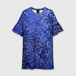 Детское платье Синий ультрамарин абстрактная текстура