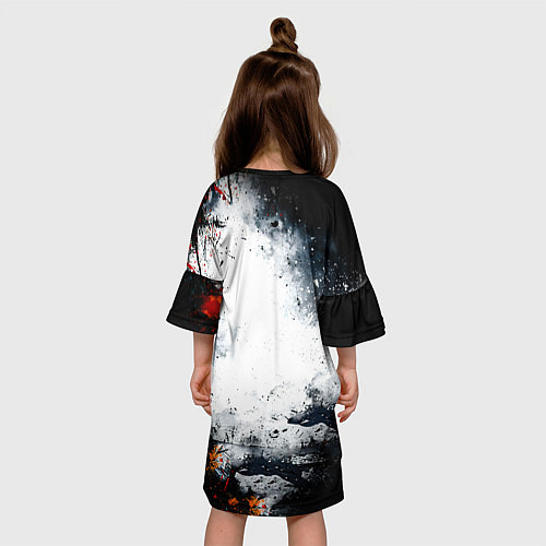 Детское платье Лыжник в движении / 3D-принт – фото 4