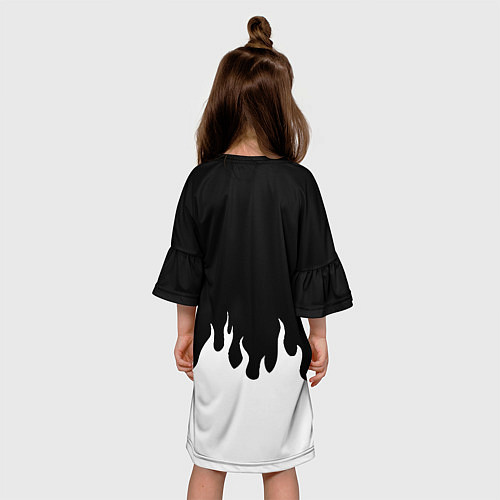 Детское платье Monster energy red logo / 3D-принт – фото 4