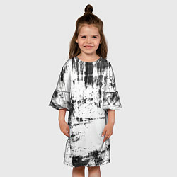 Платье клеш для девочки Color black and white, цвет: 3D-принт — фото 2