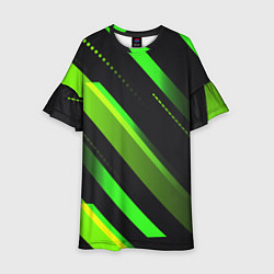 Детское платье Color black green