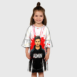 Платье клеш для девочки Админ в толстовке, цвет: 3D-принт — фото 2