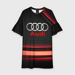 Платье клеш для девочки Audi sport auto, цвет: 3D-принт