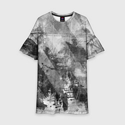 Детское платье Абстракция - atomic gray