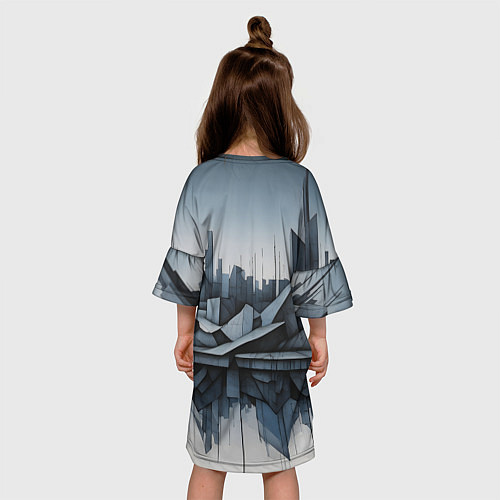 Детское платье Небоскребы и скалы / 3D-принт – фото 4
