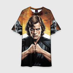 Платье клеш для девочки Энакин скайуокер star wars, цвет: 3D-принт