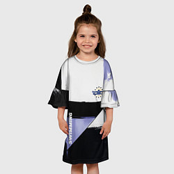 Платье клеш для девочки Плавание спортивное, цвет: 3D-принт — фото 2
