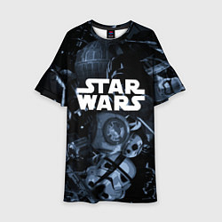 Платье клеш для девочки Star wars персонажи из звездных войн, цвет: 3D-принт