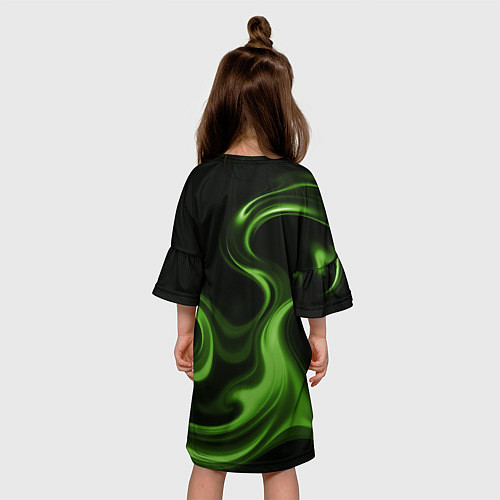 Детское платье Green black / 3D-принт – фото 4