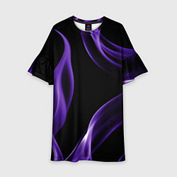 Платье клеш для девочки Purple abstraction, цвет: 3D-принт