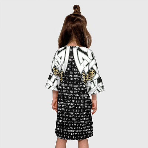 Детское платье Узор рун и символов / 3D-принт – фото 4