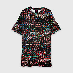 Детское платье Тёмный чёрно-красный мелкий квадрат