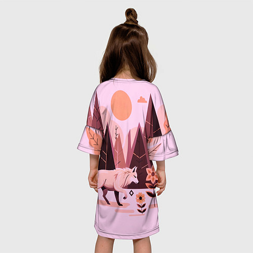 Детское платье Волк и магический цветок / 3D-принт – фото 4