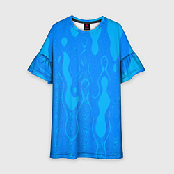 Детское платье Голубой абстракция вода