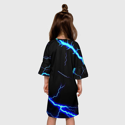 Детское платье Monster energy storm blue / 3D-принт – фото 4