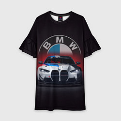 Детское платье BMW на красном фоне