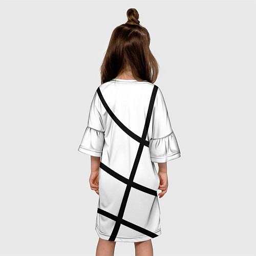 Детское платье Чикаго Буллз на белом фоне / 3D-принт – фото 4