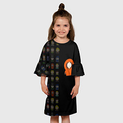 Платье клеш для девочки Южного парка Кенни, цвет: 3D-принт — фото 2