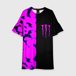 Детское платье Monster energy neon camo