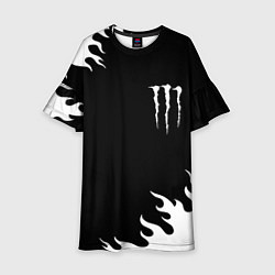 Детское платье Monster energy белый огонь