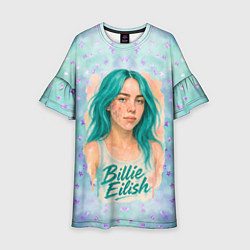 Детское платье Билли Айлиш бирюзовые волосы