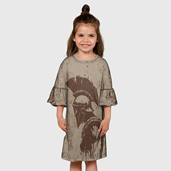 Платье клеш для девочки Спарта, цвет: 3D-принт — фото 2
